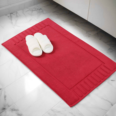 Leo Cotton Modern Absorbent Heavy Washable Bath Mat Set of 2