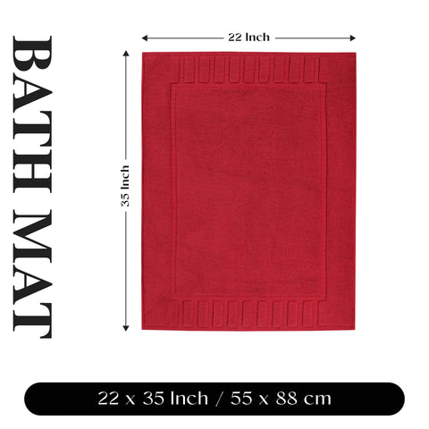 Leo Cotton Modern Absorbent Heavy Washable Bath Mat Set of 2