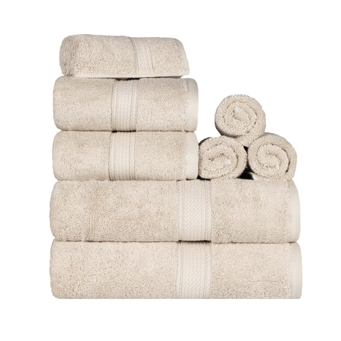 Egyptian Cotton 8-piece towel set – Plush & Heavyweight