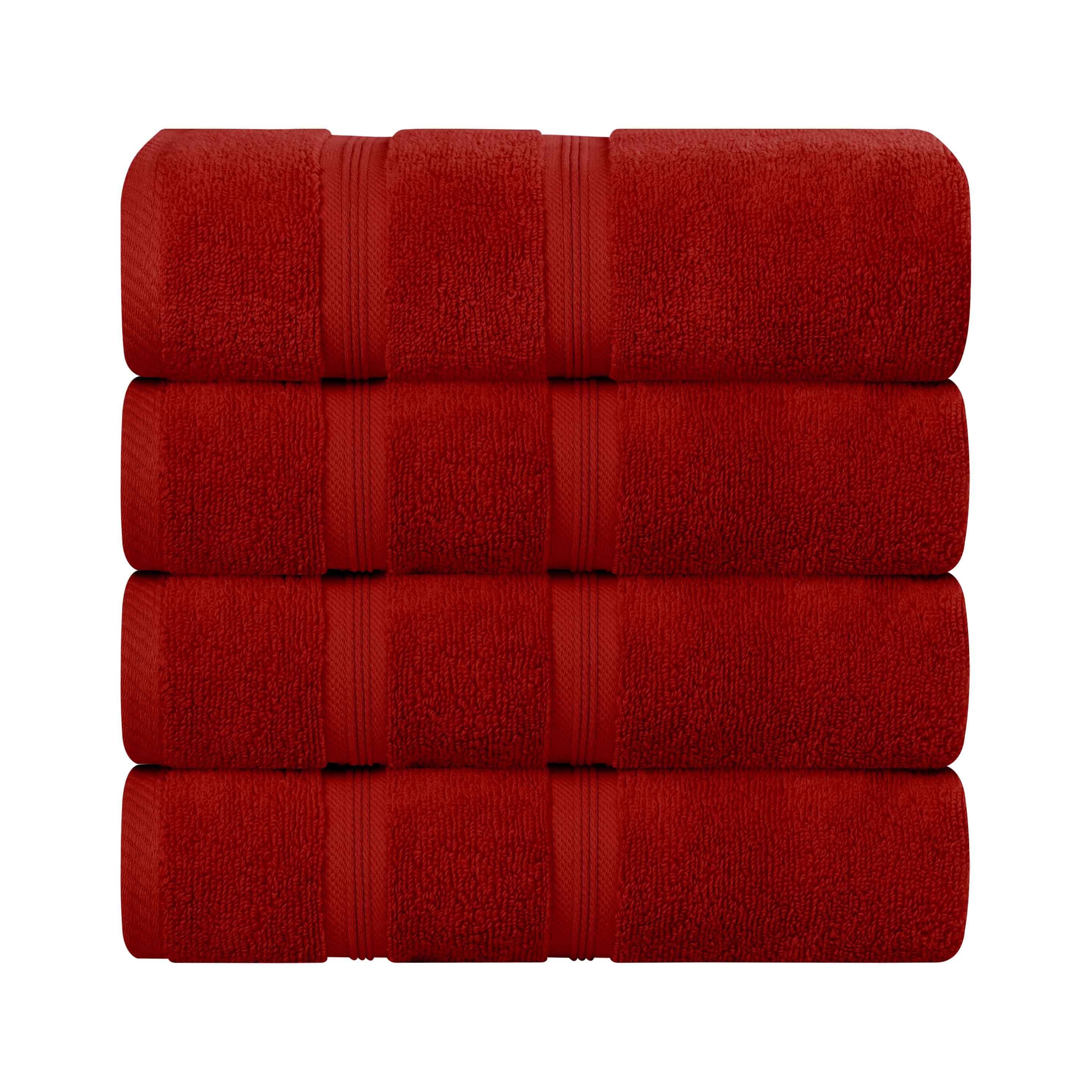 Zero Twist Cotton Medium Weight Bath Towel Set of 4