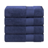 Aria Turkish Cotton Solid Heavyweight Plush Bath Towel Set of 4