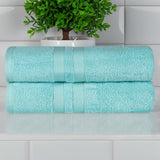 Ultra-Soft Cotton Solid Medium Weight Absorbent Bath Towel Set of 2