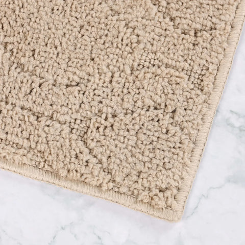 Brou Diamond Lattice Textured Washable Bath Rugs, Set of 2