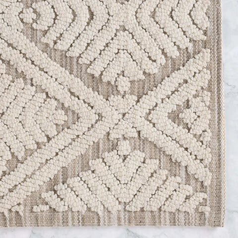 Ceton Diamond Trellis Textured Washable Bath Rugs, Set of 2