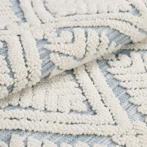 Ceton Diamond Trellis Textured Washable Bath Rugs, Set of 2