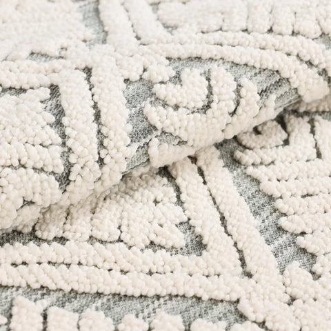 Ceton Diamond Trellis Textured Washable Bath Rugs, Set of 2