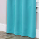 Solid Room Darkening Rod Pocket Blackout Curtain Panels, Set of 2