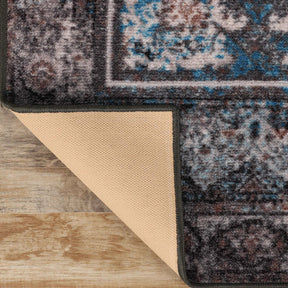 Ezra Vintage Medallion Non-Slip Washable Indoor Area Rug or Runner