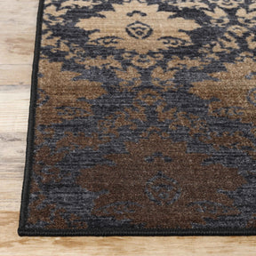 Geneva Medallion Scroll Non-Slip Washable Indoor Area Rug or Runner
