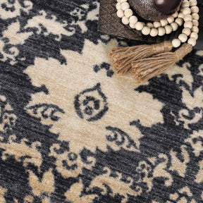 Geneva Medallion Scroll Non-Slip Washable Indoor Area Rug or Runner