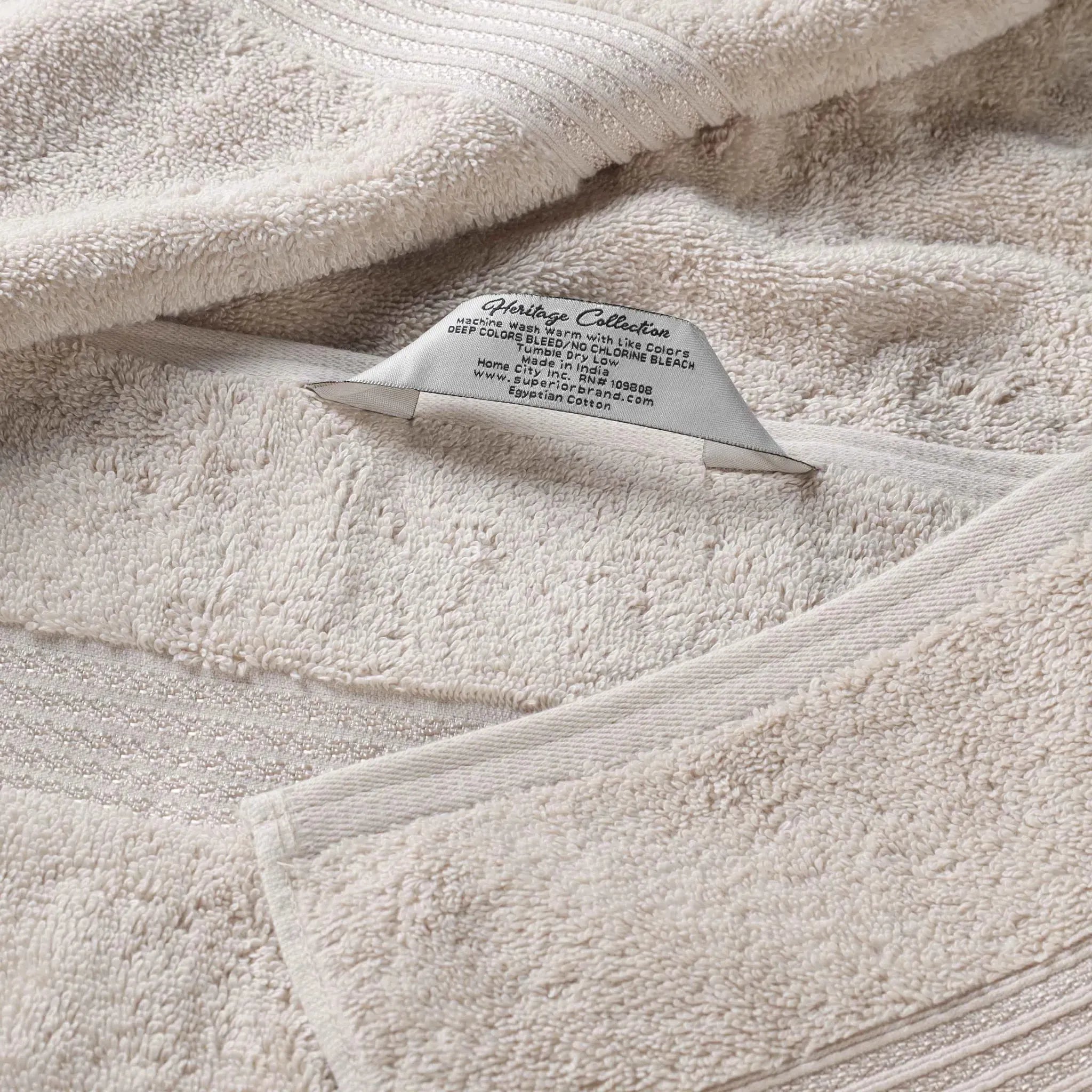 Heritage Egyptian Cotton Plush 3 Piece Absorbent Luxury Towel Set