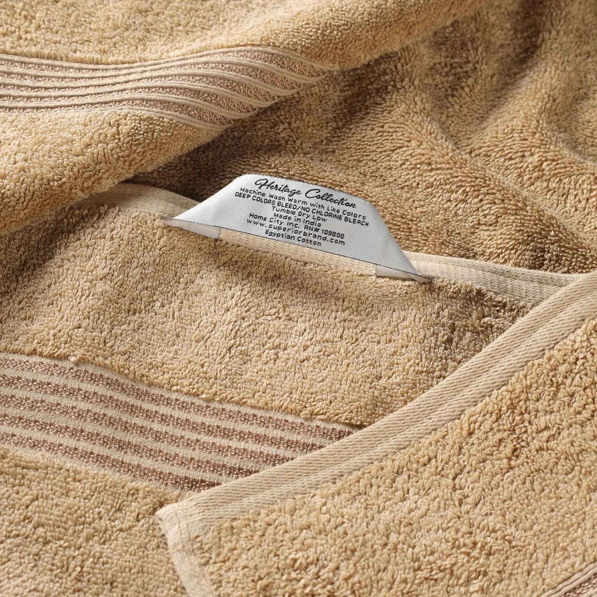Heritage Egyptian Cotton Plush 3 Piece Absorbent Luxury Towel Set