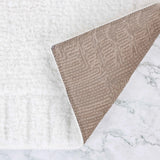 Inaya Modern Striped Tufted Shag Machine Washable Bath Rugs, Set of 2