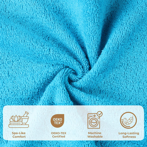 Egyptian Cotton Dobby Border Medium Weight 6 Piece Hand Towel Set