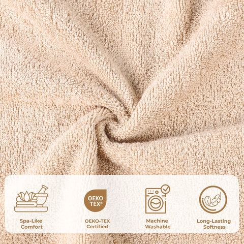 Egyptian Cotton Dobby Border Medium Weight 6 Piece Hand Towel Set