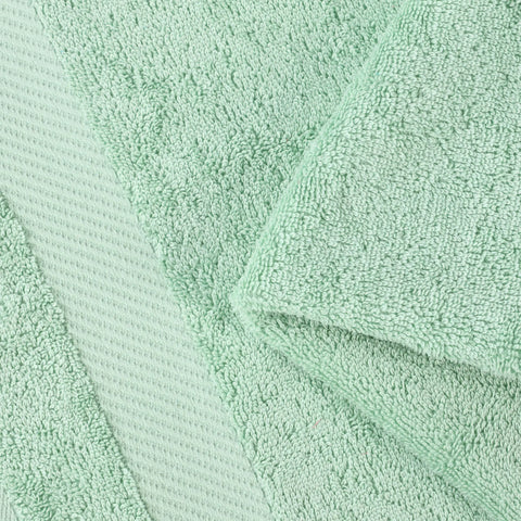 Egyptian Cotton Dobby Border Medium Weight 2 Piece Bath Sheet Set