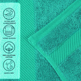 Egyptian Cotton Dobby Border Medium Weight 2 Piece Bath Sheet Set