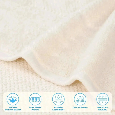 Mile Smart Twist Viscose Cotton Blend Solid 12 Piece Towel Set