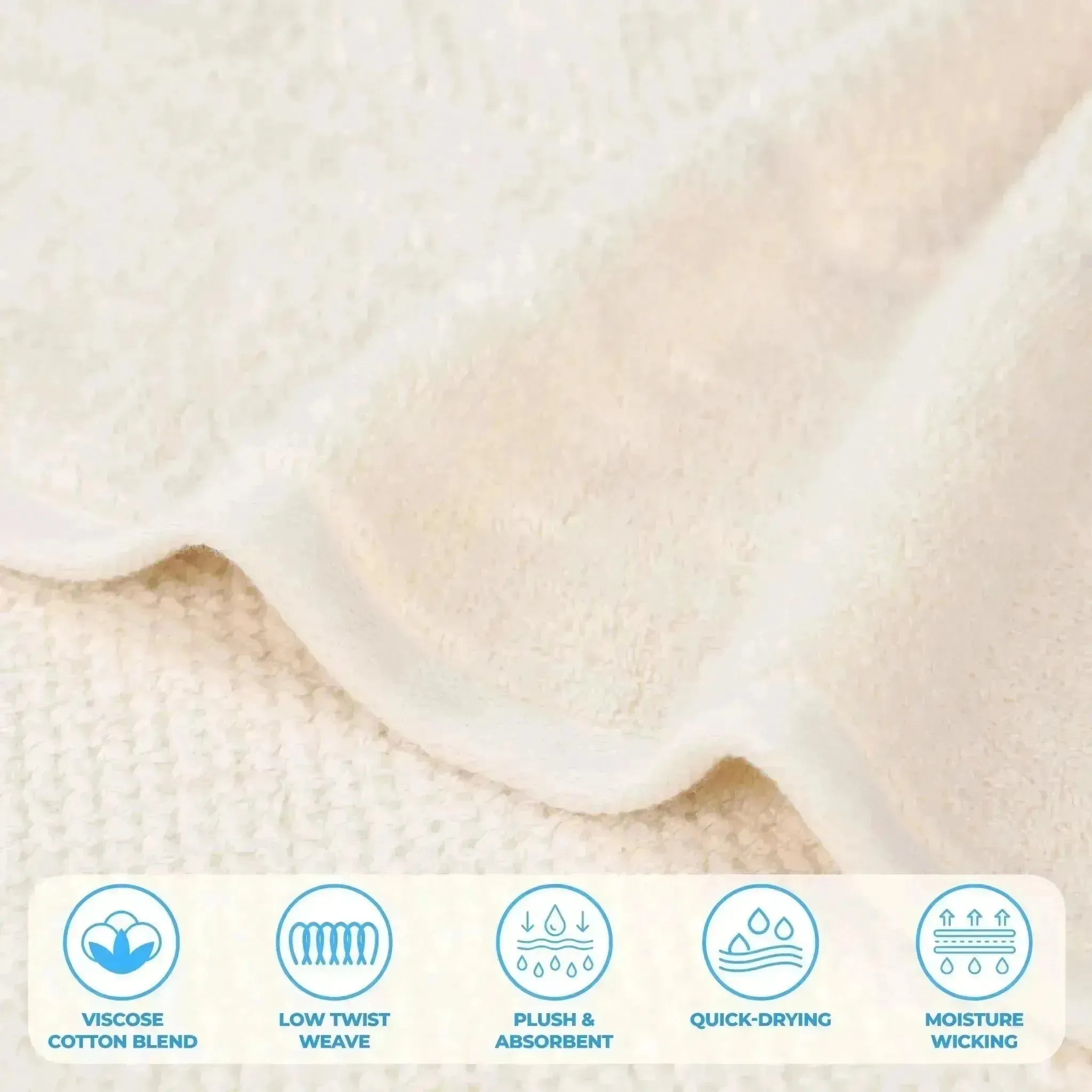 Mile Smart Twist Viscose Cotton Blend Solid 9 Piece Towel Set