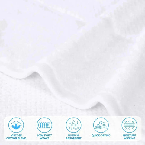Mile Smart Twist Viscose Cotton Blend Solid 8 Piece Towel Set