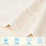 Milo Smart Twist Viscose Cotton Blend Solid Ribbed 3 Piece Towel Set