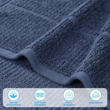 Viscose Cotton Blend Ribbed Bath Towel Set of 2