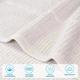 Viscose Cotton Blend Ribbed Bath Towel Set of 2