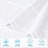 Viscose Cotton Blend Ribbed Bath Towel Set of 2