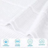 Milo Smart Twist Viscose Cotton Blend Solid Ribbed 6 Piece Towel Set