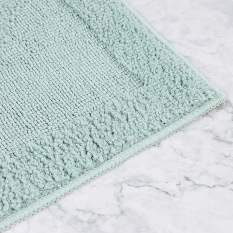 Myra Medallion Textured Machine Washable Bath Rugs, Set of 2