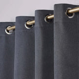 Nyan 100% Blackout Machine Washable Grommet Curtains, Set of 2 Panels