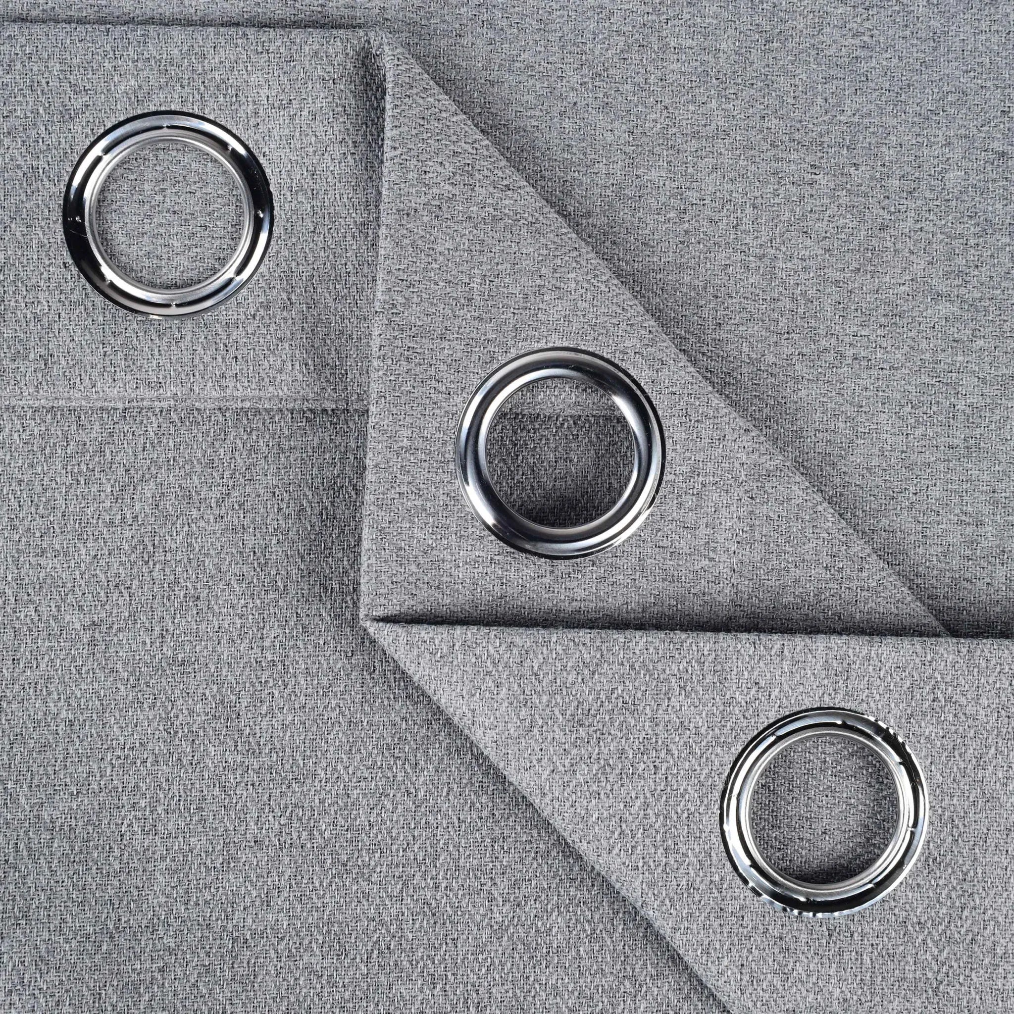 Nyan 100% Blackout Machine Washable Grommet Curtains, Set of 2 Panels