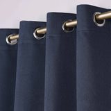 Nyan 100% Blackout Machine Washable Grommet Curtains, Set of 2 Panels