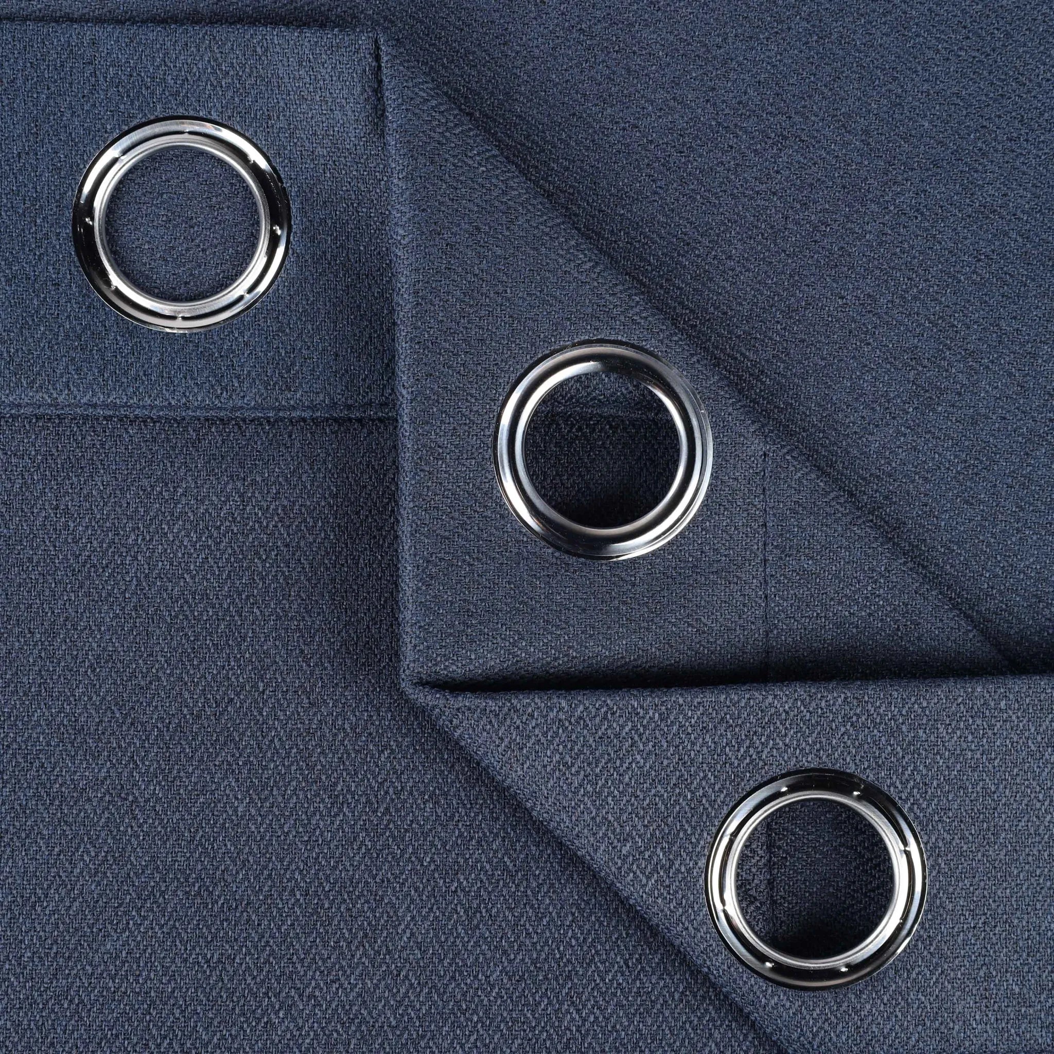 Nyan 100% Blackout Machine Washable Grommet Curtains, Set of 2 Panels