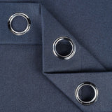 Nyan 100% Blackout Machine Washable Grommet Curtains, Set of 2 Panels
