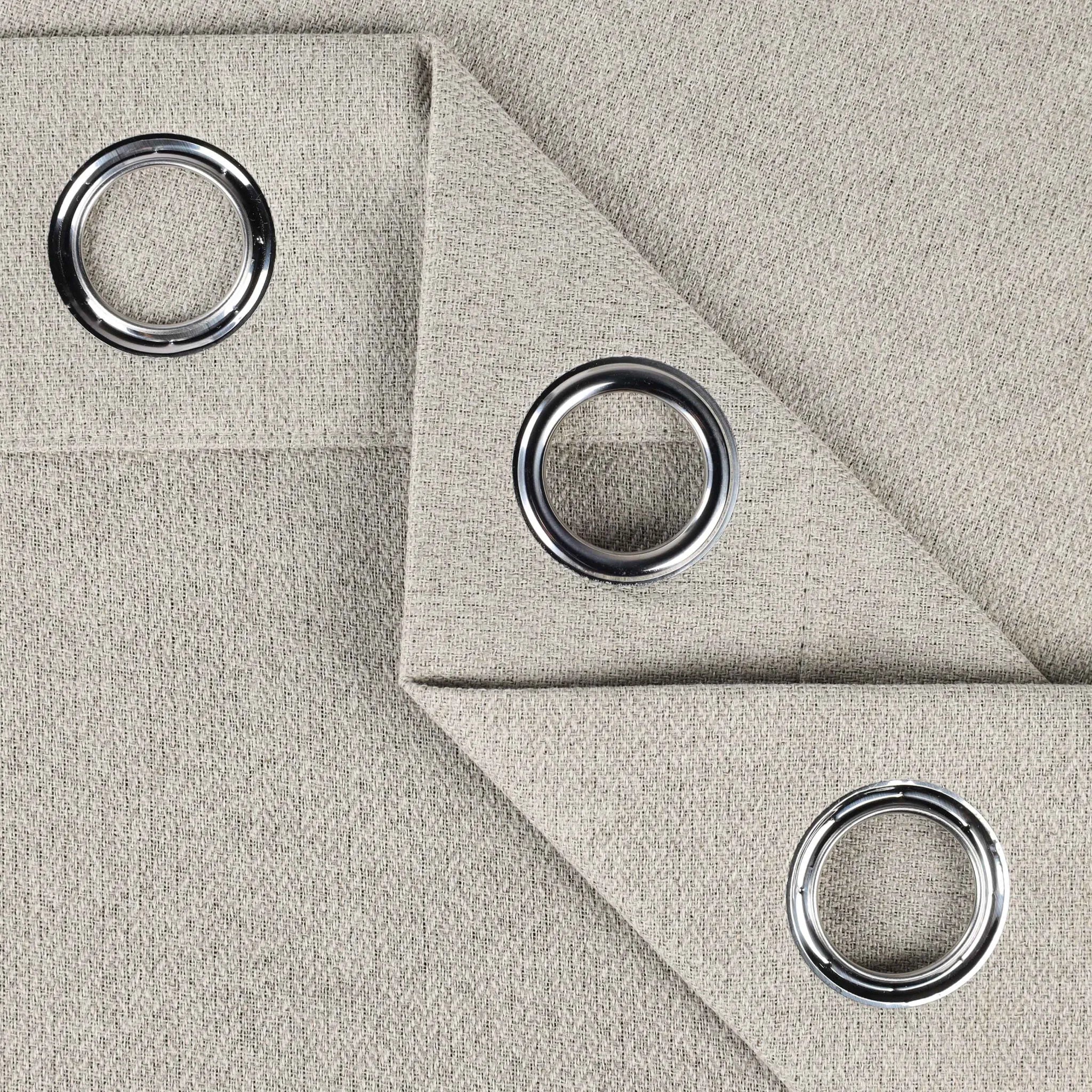 Nyan 100% Blackout Machine Washable Grommet Curtains, Set of 2 Panels