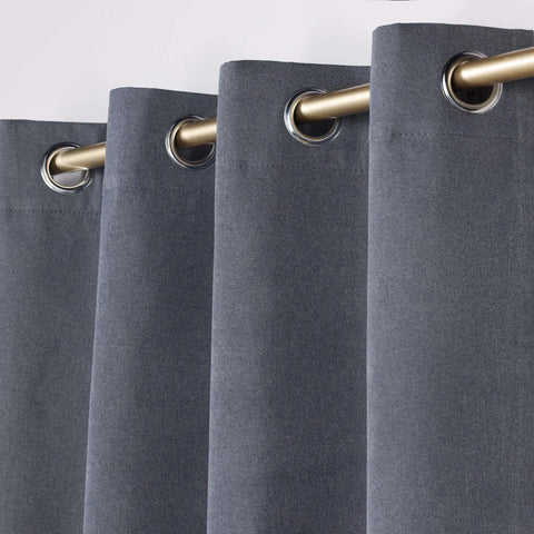 100 % Blackout Window Curtains Grommet Washable Set of 2 Neal