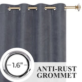 Neal 100% Blackout Machine Washable Grommet Curtains, Set of 2 Panels