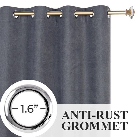 100 % Blackout Window Curtains Grommet Washable Set of 2 Neal