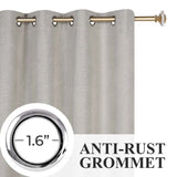 Neal 100% Blackout Machine Washable Grommet Curtains, Set of 2 Panels