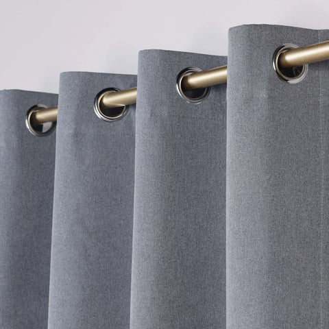 100 % Blackout Window Curtains Grommet Washable Set of 2 Neal