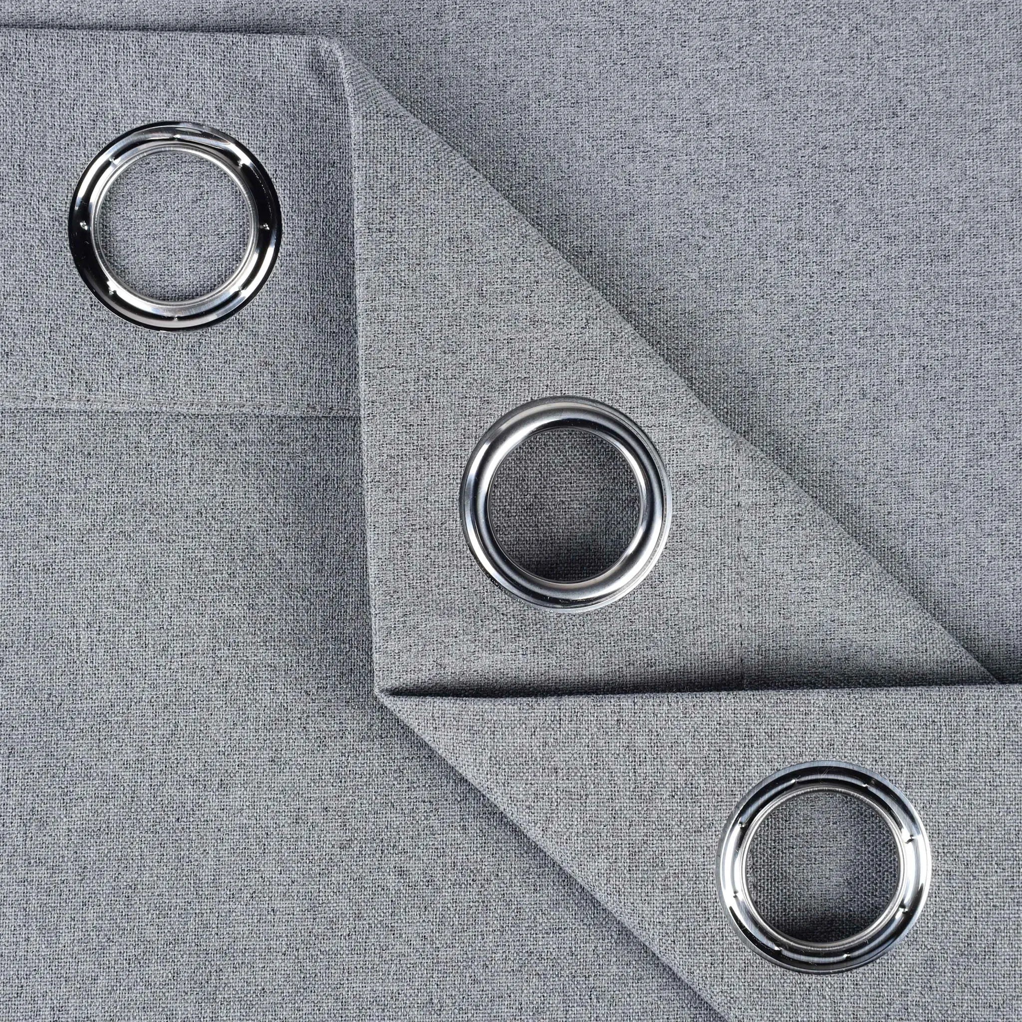 Neal 100% Blackout Machine Washable Grommet Curtains, Set of 2 Panels