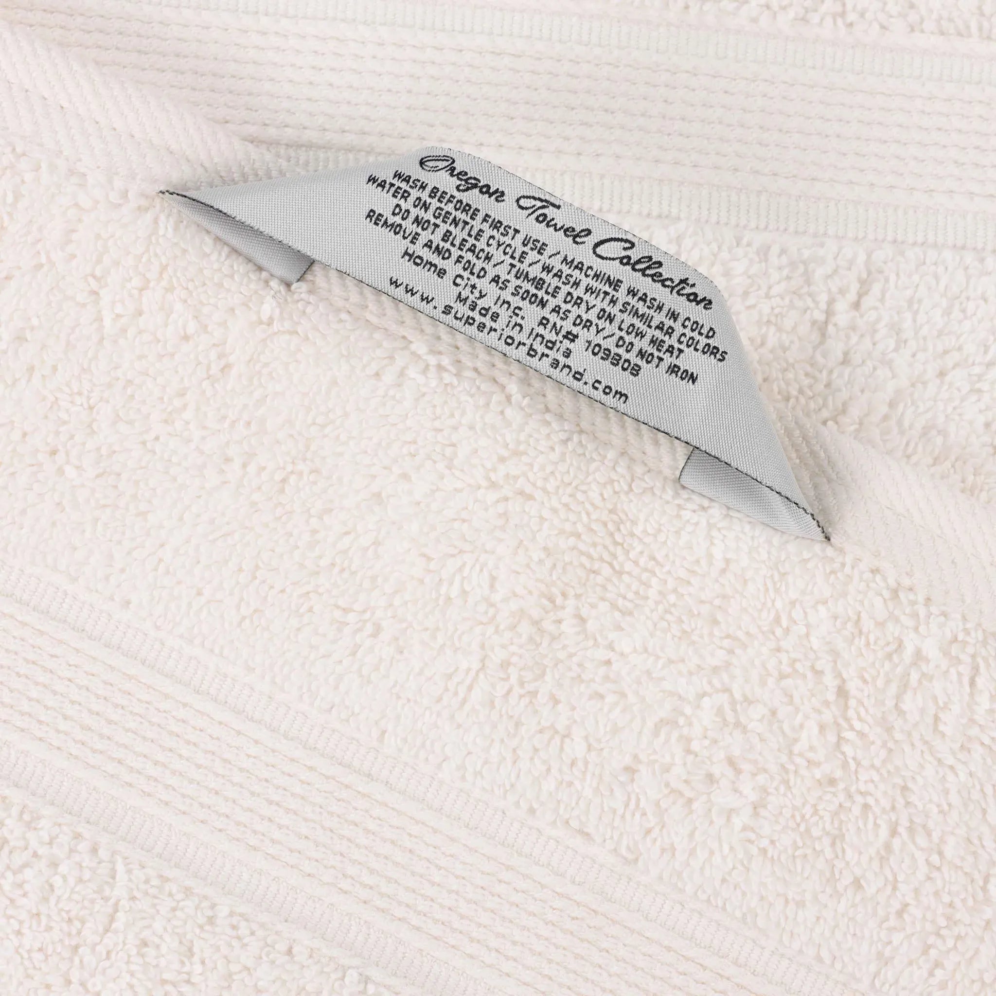 Oregon Organic Cotton Medium Weight Solid Hand Towel, Set of 6