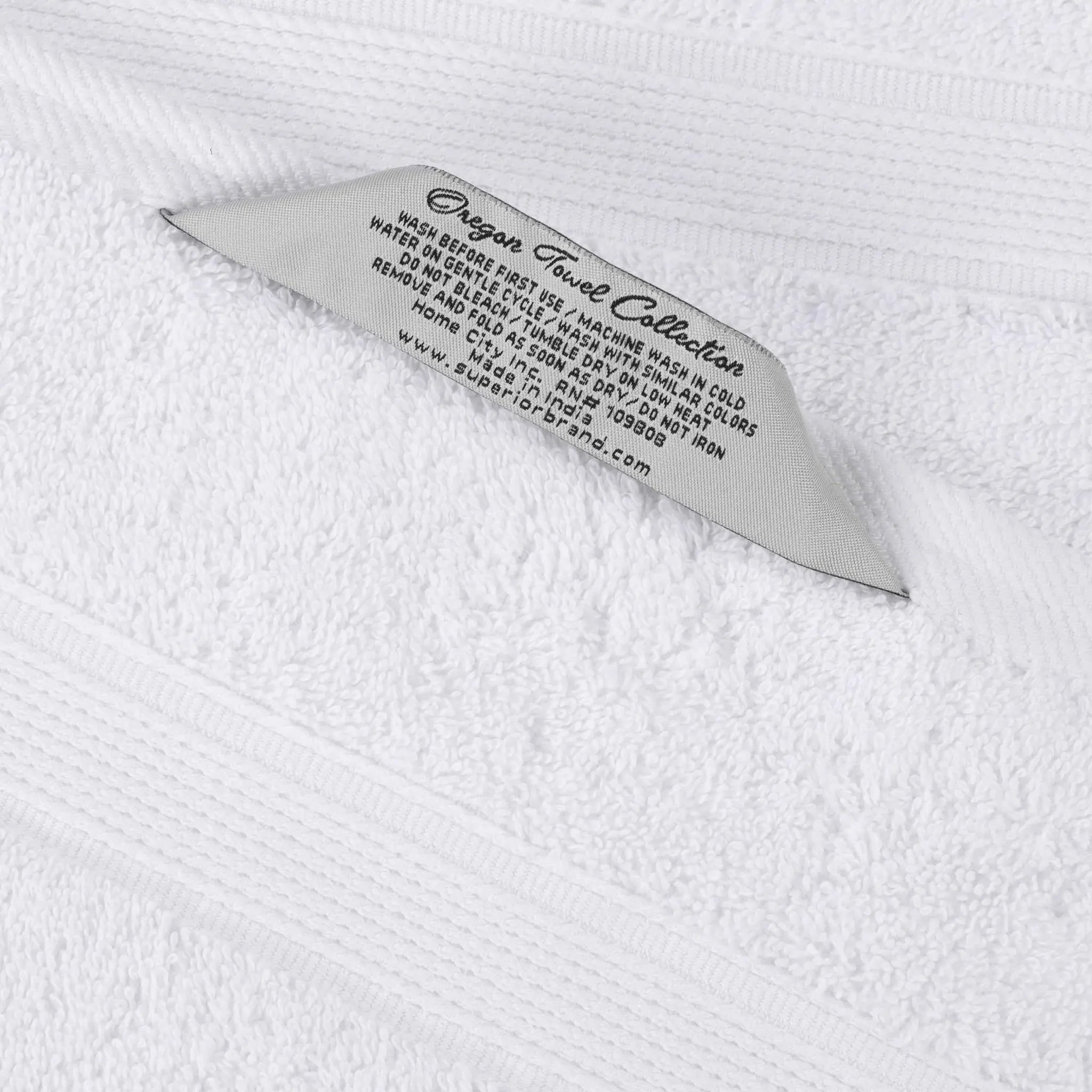 Oregon Organic Cotton Medium Weight Solid Hand Towel, Set of 6