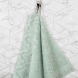 Rolla Cotton Geometric Jacquard Plush Absorbent Bath Sheet Set of 2