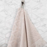 Rolla Cotton Geometric Jacquard Plush Absorbent Bath Sheet Set of 2