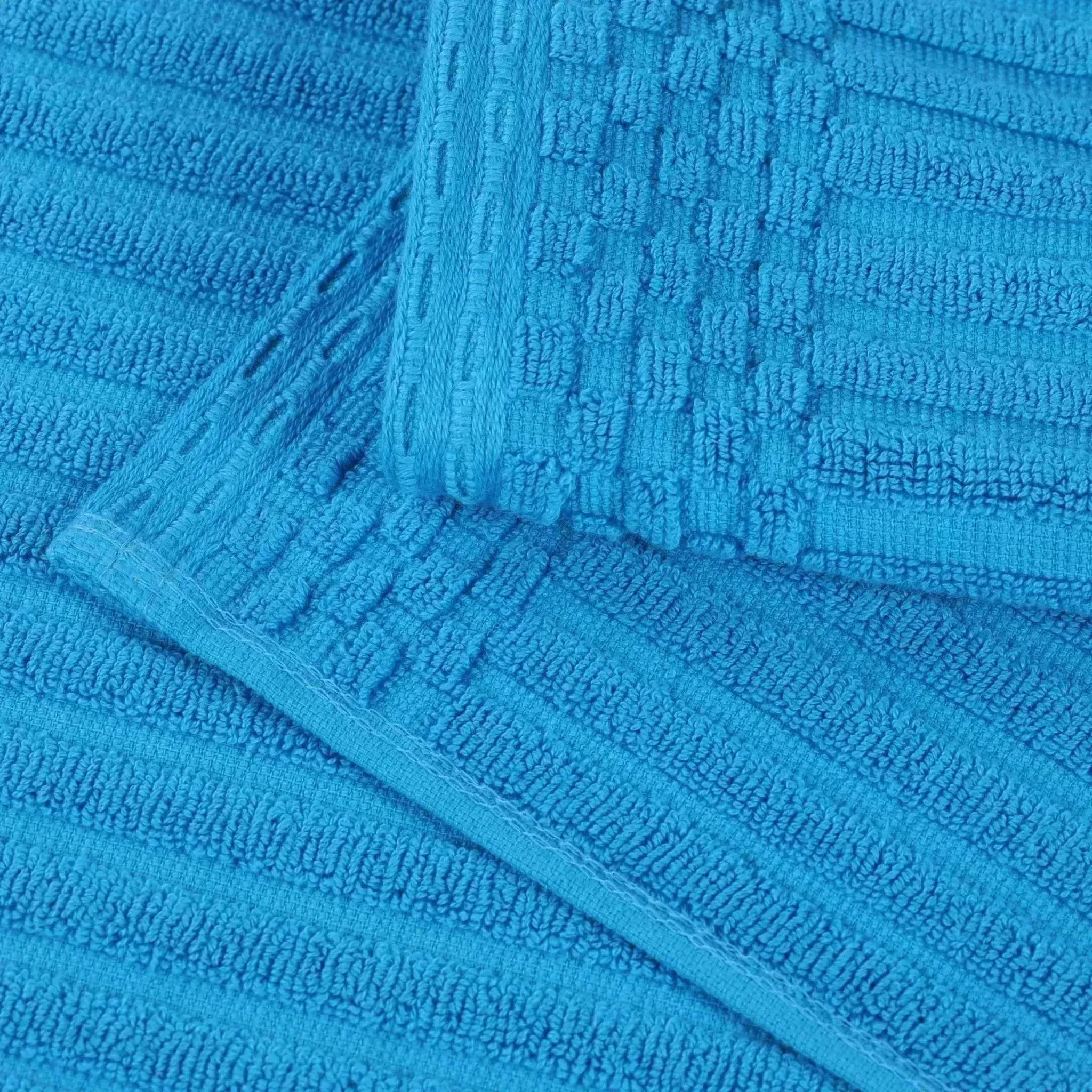 Cotton Rib Textured Ultra-Absorbent Bath Towel Set of 2