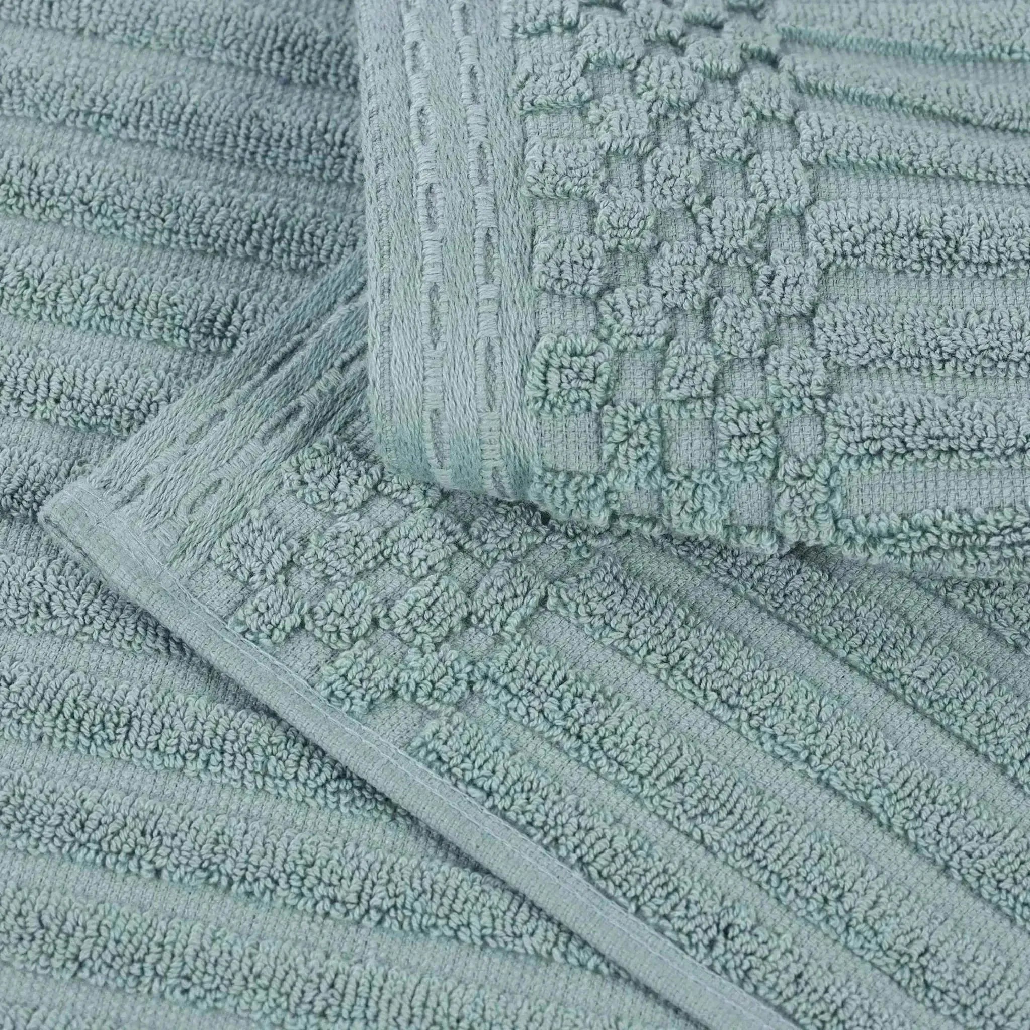 Cotton Rib Textured Ultra-Absorbent Bath Towel Set of 2