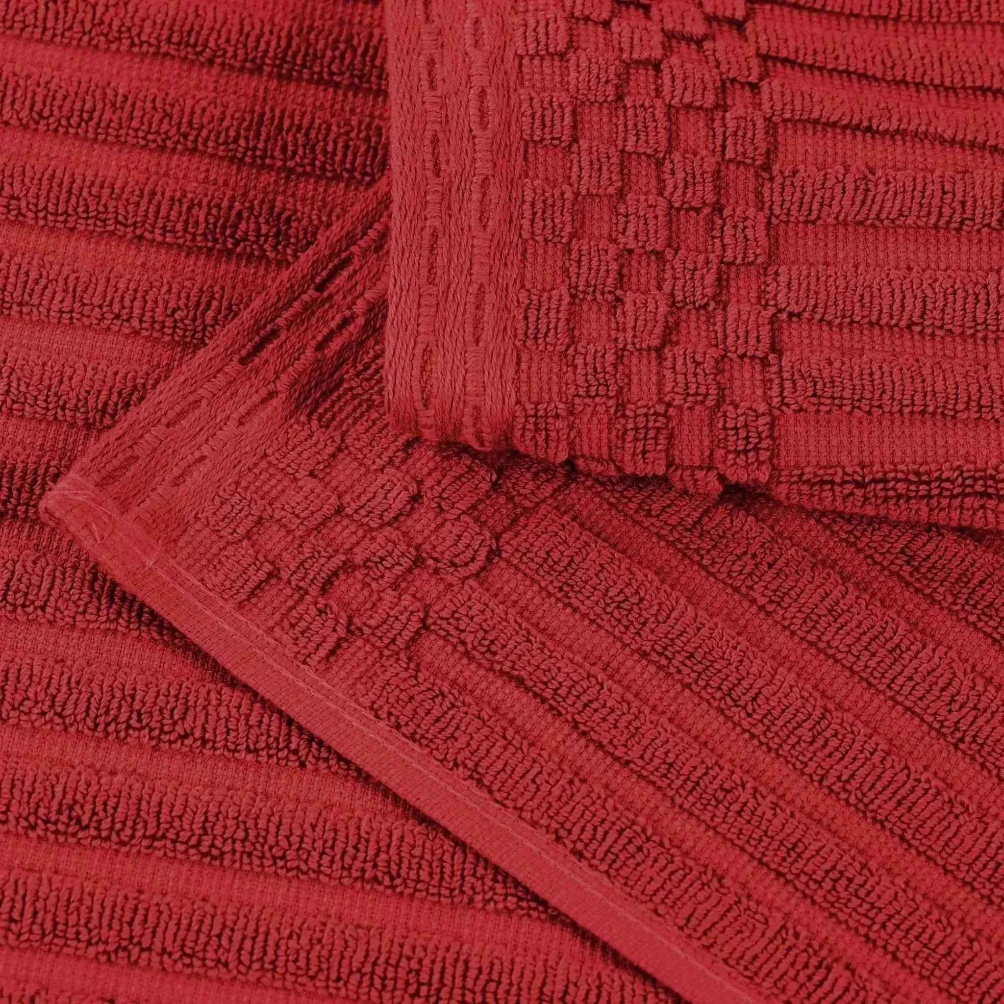Soho Ribbed Cotton Absorbent 3 Piece Assorted Towel Set