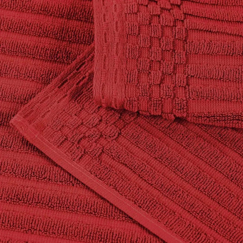 Soho Ribbed Cotton Absorbent 3 Piece Assorted Towel Set
